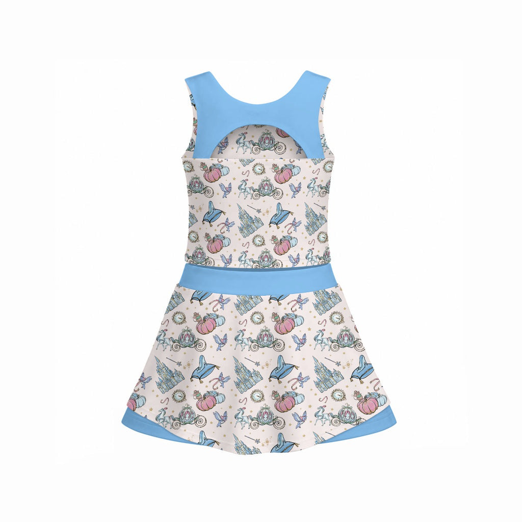 Cindy Symbols Sleeveless Double-Layer Skort Set