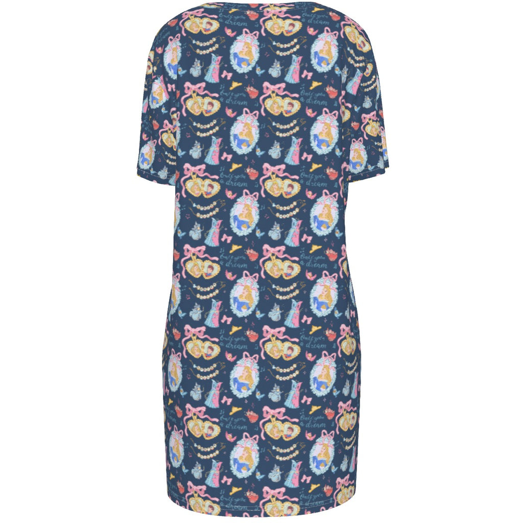 Sleepy Princess Coquette 100% Cotton Women's T-Shirt Dress