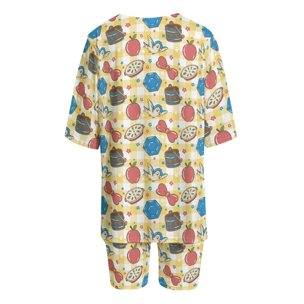 Gingham Snow Symbols Women's Stretchy Set