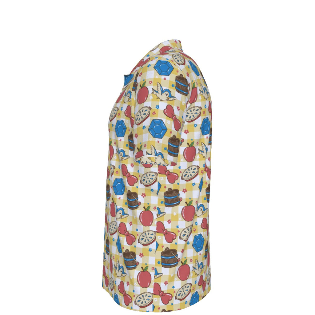Gingham Snow Symbols Men's UV Protection POLO Shirt