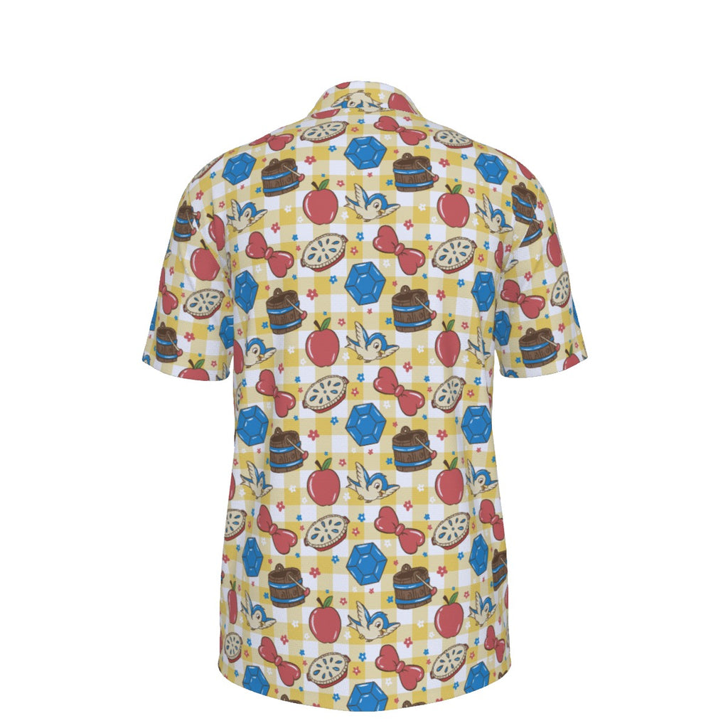 Gingham Snow Symbols Men's UV Protection POLO Shirt