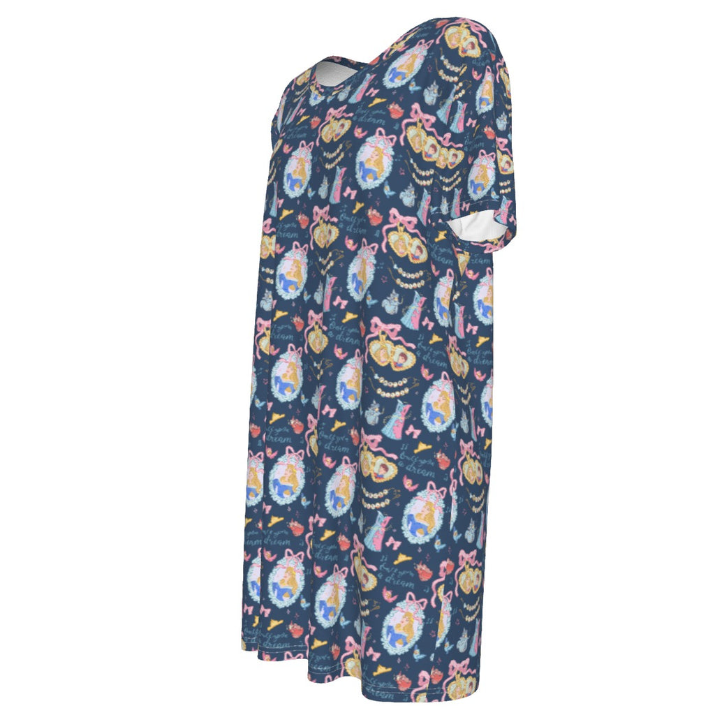 Sleepy Princess Coquette 100% Cotton Women's T-Shirt Dress