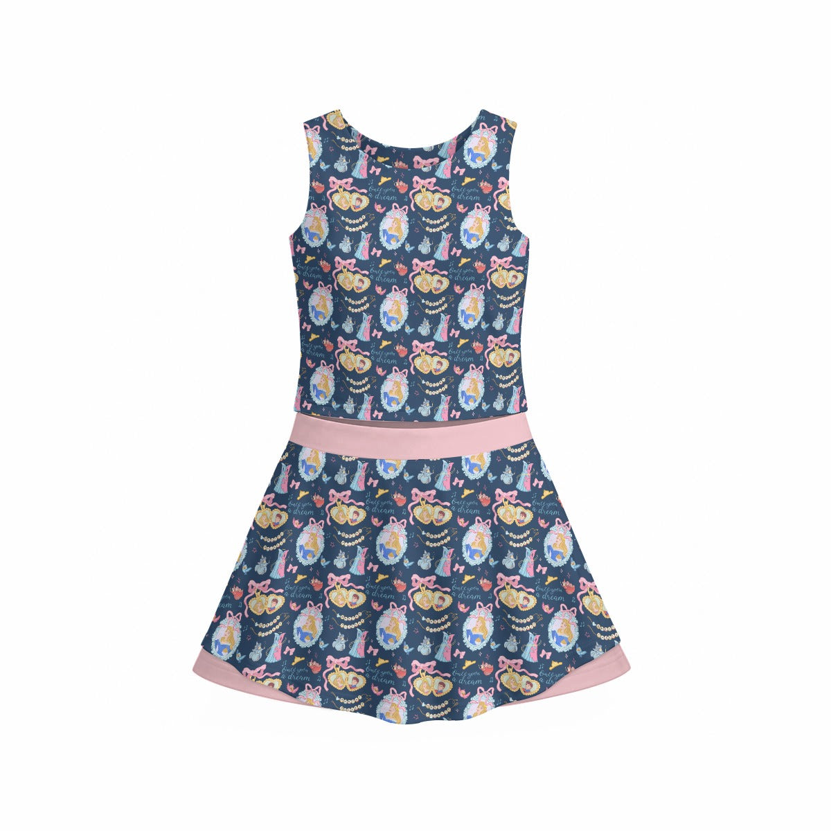 Sleepy Princess Coquette Girl's Sleeveless Skort Skirt Set