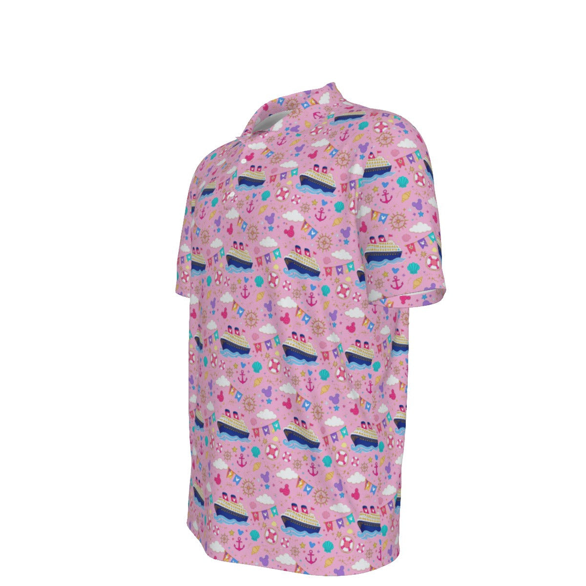Pastel Pink Cruise Men's UV Protection POLO Shirt