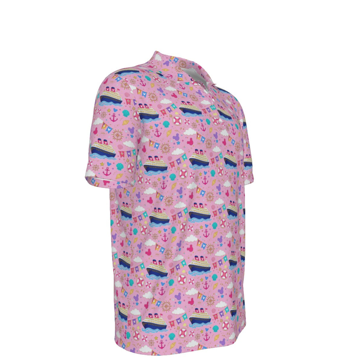Pastel Pink Cruise Men's UV Protection POLO Shirt