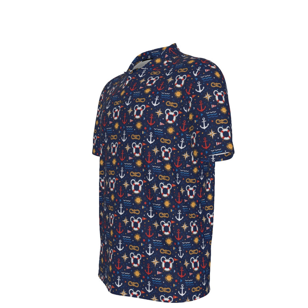 Classic Nautical Mouse Men's UV Protection POLO Shirt